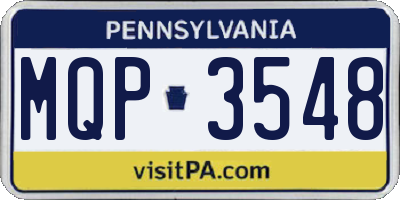 PA license plate MQP3548