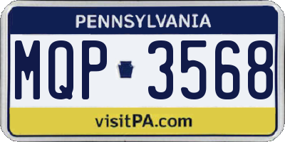 PA license plate MQP3568