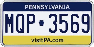 PA license plate MQP3569