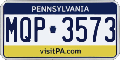 PA license plate MQP3573