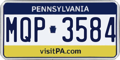 PA license plate MQP3584