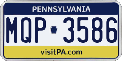 PA license plate MQP3586