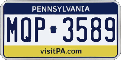 PA license plate MQP3589