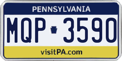 PA license plate MQP3590