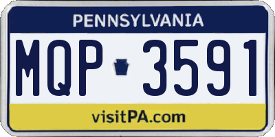 PA license plate MQP3591
