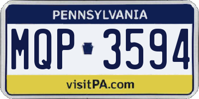 PA license plate MQP3594