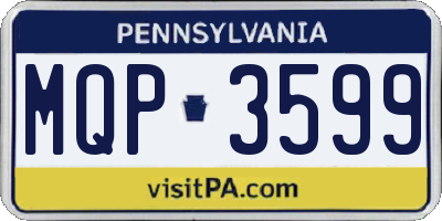 PA license plate MQP3599