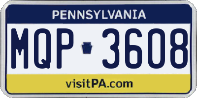 PA license plate MQP3608
