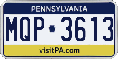 PA license plate MQP3613