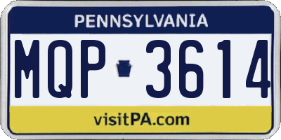 PA license plate MQP3614