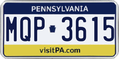 PA license plate MQP3615