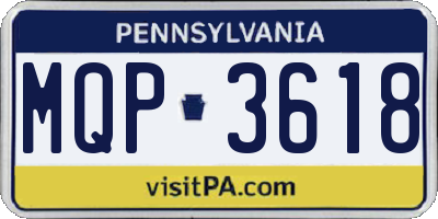 PA license plate MQP3618