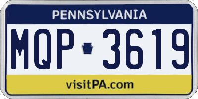 PA license plate MQP3619