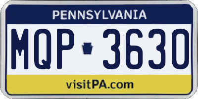 PA license plate MQP3630