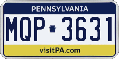 PA license plate MQP3631