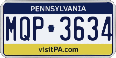 PA license plate MQP3634