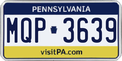 PA license plate MQP3639