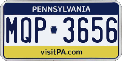 PA license plate MQP3656