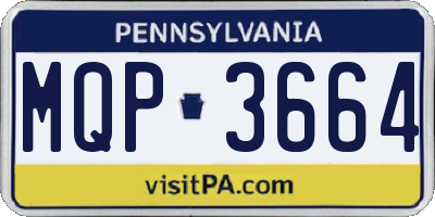 PA license plate MQP3664