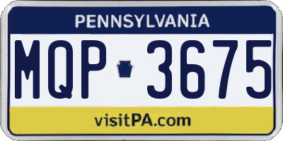 PA license plate MQP3675