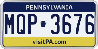 PA license plate MQP3676