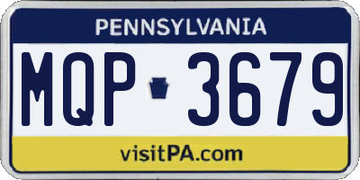 PA license plate MQP3679