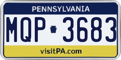 PA license plate MQP3683