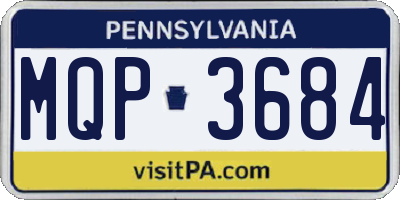 PA license plate MQP3684