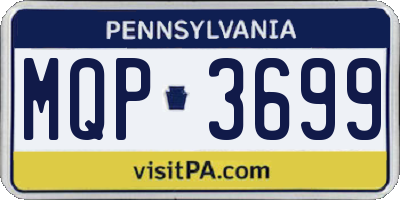 PA license plate MQP3699