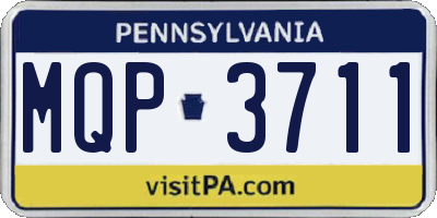 PA license plate MQP3711