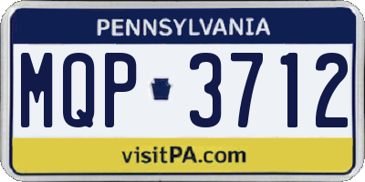 PA license plate MQP3712