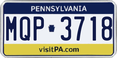 PA license plate MQP3718