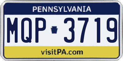 PA license plate MQP3719