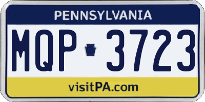 PA license plate MQP3723