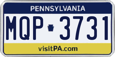 PA license plate MQP3731