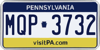 PA license plate MQP3732