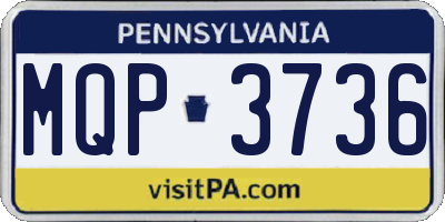 PA license plate MQP3736