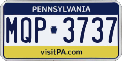 PA license plate MQP3737