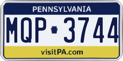 PA license plate MQP3744