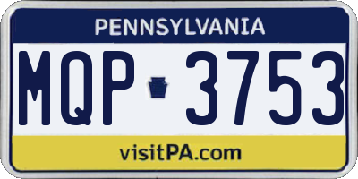 PA license plate MQP3753