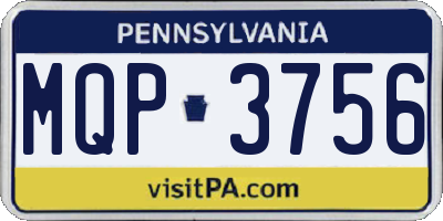 PA license plate MQP3756