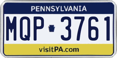 PA license plate MQP3761