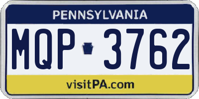 PA license plate MQP3762