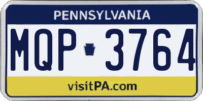 PA license plate MQP3764