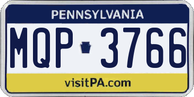 PA license plate MQP3766
