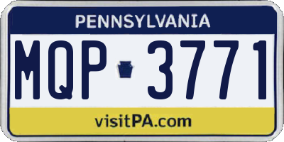 PA license plate MQP3771