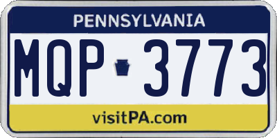 PA license plate MQP3773
