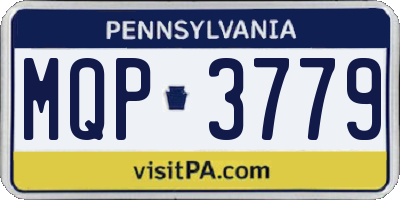 PA license plate MQP3779