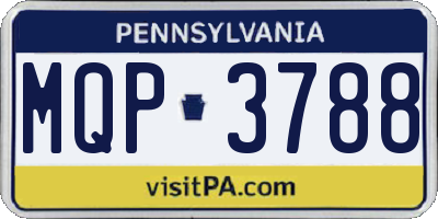 PA license plate MQP3788