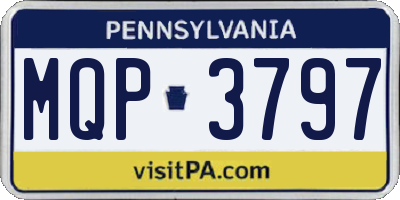 PA license plate MQP3797